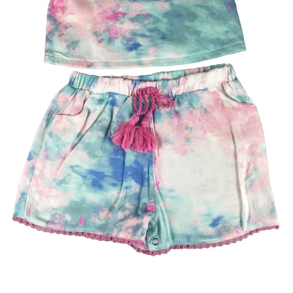 RARE EDITIONS Baby Girls Tie Dye Flutter Sleeve With Shorts Set - Picture 4 of 7